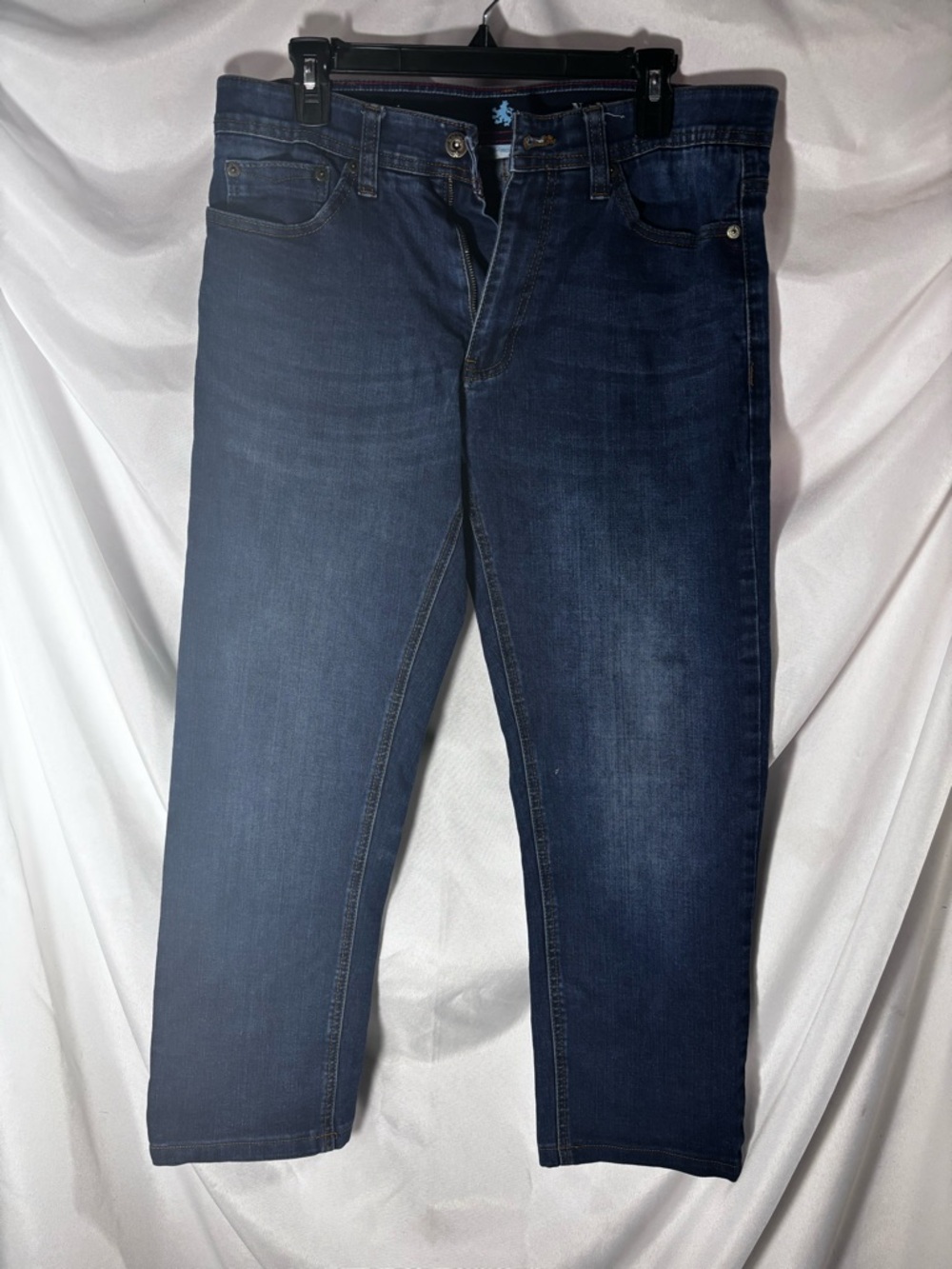 Nat Nast Men's Slim Straight Jeans in Deep Indigo Wash
